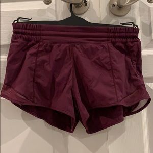 Size 4 hotty hot purple lululemon shorts
